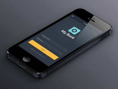 Account Login app bank clean flat forms ios7 login simple