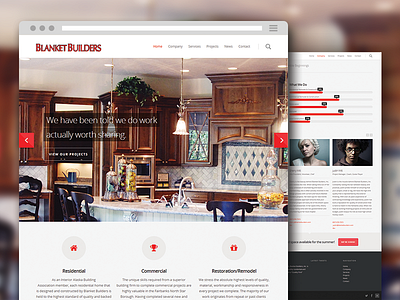 Blanket Builders Web Development blanket builders development html mock up portfolio website wordpress