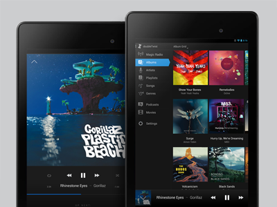 doubleTwist for tablets android blue doubletwist music player tablet tablets