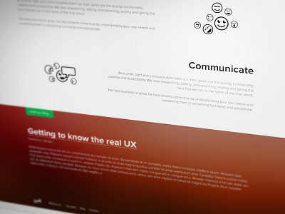 Footer big blue flat footer green homepage huge parallax