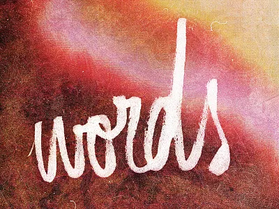 Words - Letraspace battle analog brush pen hand drawn hand written textured type