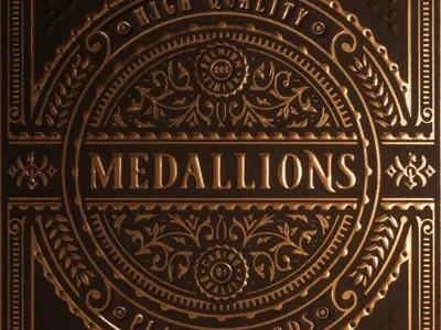 Medallions Playing Cards art design embossed gold illustration jcdesevre luxury medallions packaging theory11 typography vintage