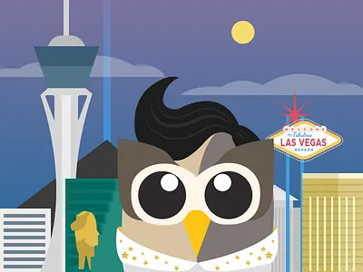 Owly goes to Vegas hootsuite las vegas owl owly seflie