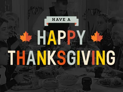 Gobble Gobble Hey! holiday thanksgiving typography