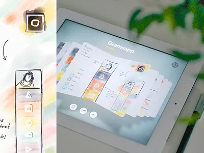 Sketching wireframes with Paper app ipad mobile paperapp prototype sketch stylus wireframe