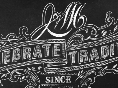 Chalk Art - Johnston & Murphy Christmas 2013 chalk chalk art chalk design chalk lettering chalk typography