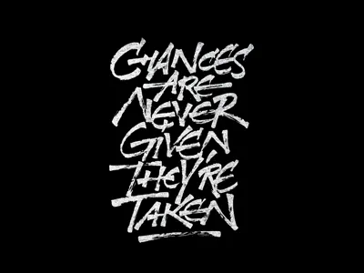 Chances... apparel calligraphy clothing design expressive graffiti lettering print street wear t shirt urban wear