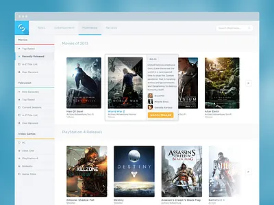 Multimedia Gallery design games movies news tv video videogames web webdesign