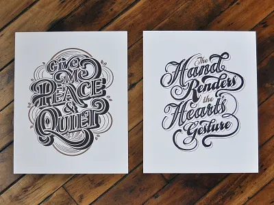 Letterpress Prints black gold lettering letterpress prints typism