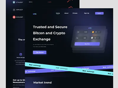 Trading Cryptocurrency Exchange Landing Page animal bitcoin blockchain crypto crypto currency crypto exchange crypto trading design exchange finance fintech illustration landing page trading ui web web3 website website design