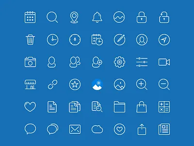 45 Blue Drops apps freebie icons ios7 ipad iphone line pack pakistan resource stroke