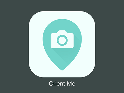 Orient Me icon flat icon ios pin
