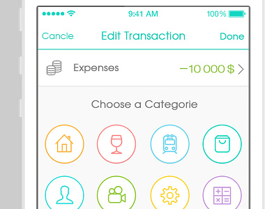 Rebound blue flat green ios7 ui