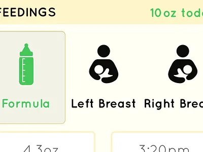 Feedings app ios ui ux