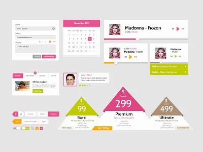 Skinny Frames UI kit gui icons pricing ui kit web elements