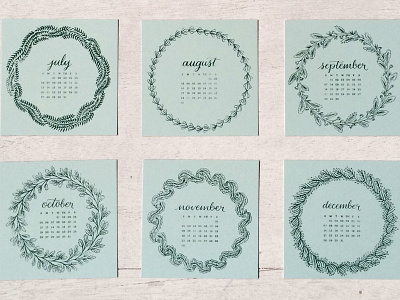 2014 flora calendar! floral hand lettering lettering
