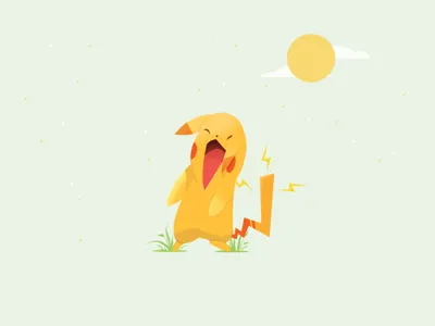 Pikachu china flat gris pikachu ui