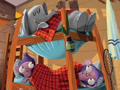 Camp Bunkbeds bunk beds camping elephant monkey