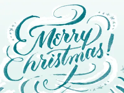 Sorensen Christmas Card christmas hand lettering holidays lettering retro vintage