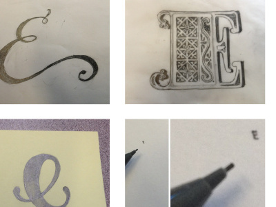 The Letter E done fun hand lettering letters pencil type typography