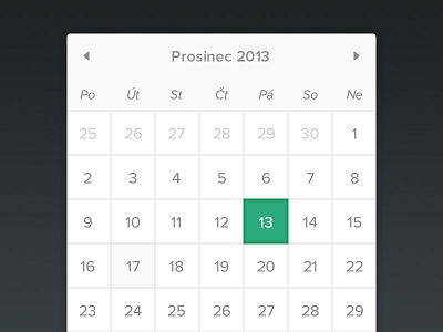 Date picker clean date picker form element gray green proxima nova simple