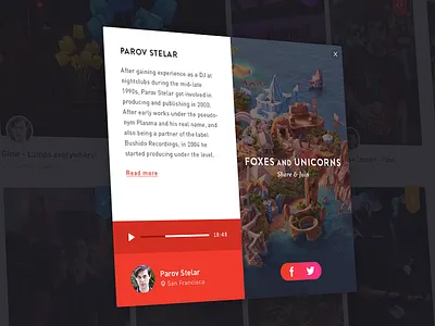 Music Event album content event information location profile project read share