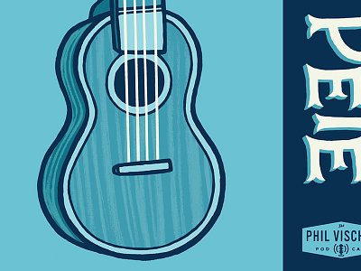 Plinky Pete Poster custom type fan art illustration podcast ukulele