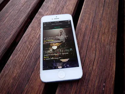 NightUp - Dashboard bars calendar clubs dashboard events ios7 iphone music new york nightlife nyc redesign