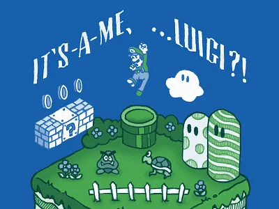 "It's-A-Me,...Luigi?!" Final cross section luigi mario two color year of luigi