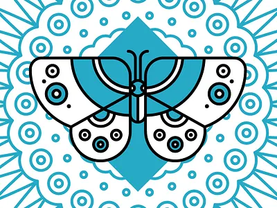 Ethiopia Nekisse butterfly coaster coffee ethiopia geometric illustration pattern