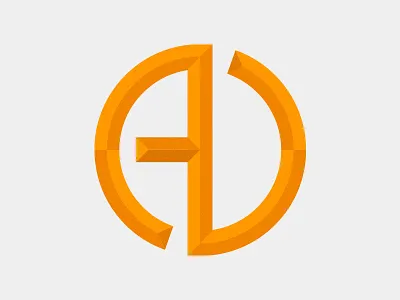 AD monogram geometric grid illustrator logo monogram shape