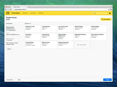 Moje Zasielky — New sheet webapp
