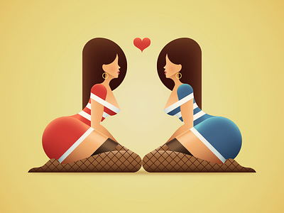 Twins ass babe chick curves girl love sisters twins woman