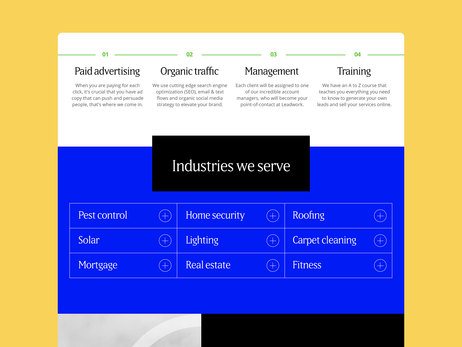 Leadwork Marketing site by Alowh on Dribbble