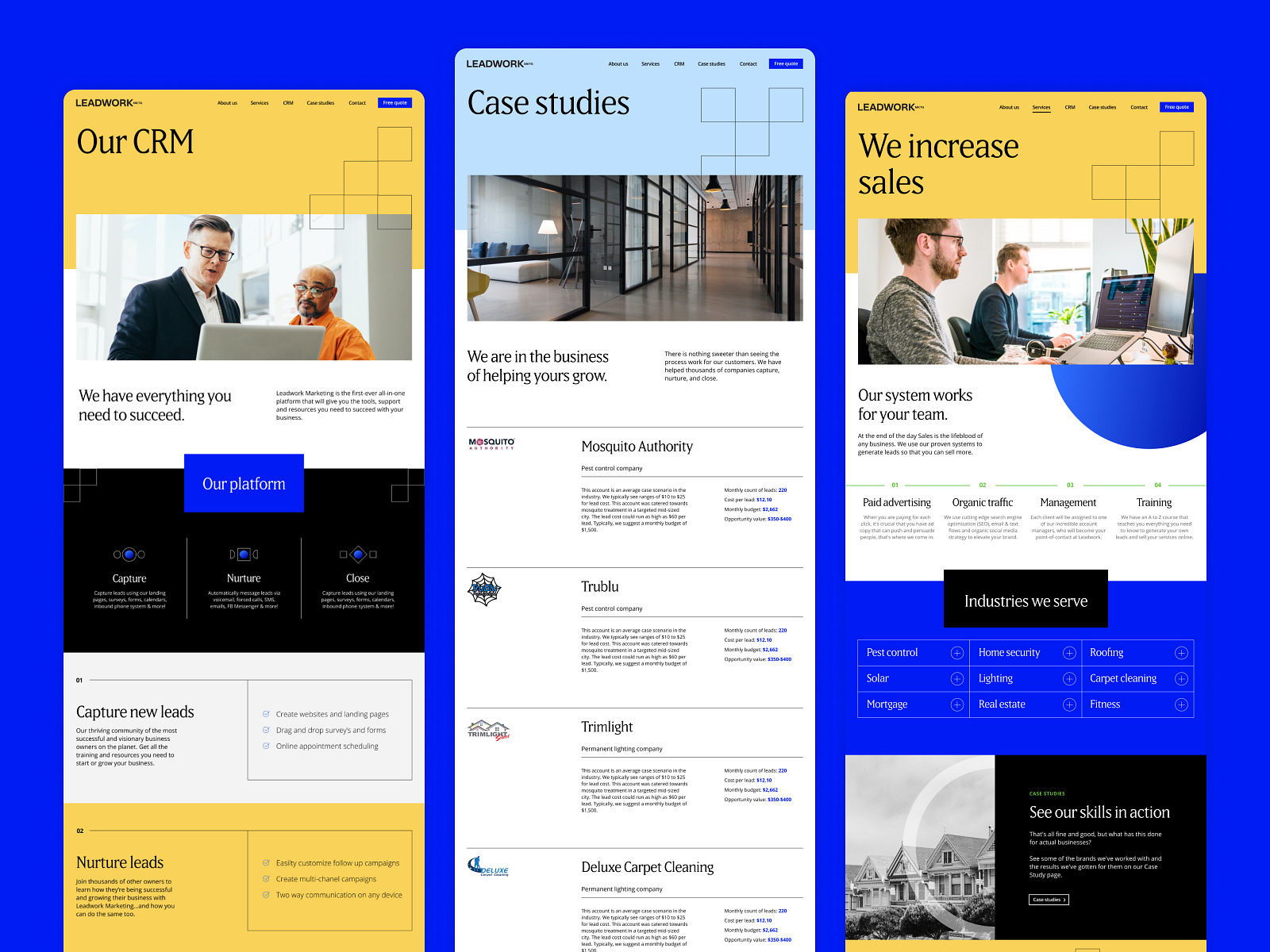 Leadwork Marketing site by Alowh on Dribbble