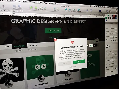 laFraise "New Features" -Tour dialog flat lafraise minimal modal sketch tooltip tour webdesign