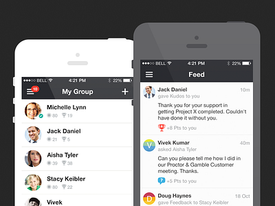 Feed app feed gui home ios iphone ui user interface