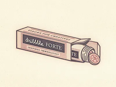 Dribbble Forte ... dribbble lettering pills type typo typography vector graphic