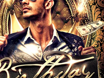 My Birthday invitation anniversary birthday birthday bash celebration event fireworks flyer party poster print template