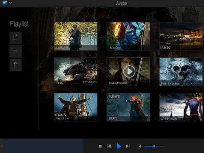 Player for Win movie play player progress ui view watch win7 window