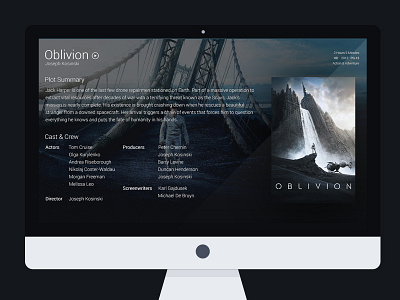 Oblivious centre dark details film full screen media movie oblivion preview ui