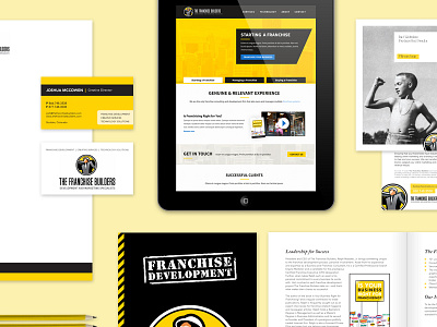 The Franchise Builders Branding branding business cards collateral identity letterhead portfolio postcard responsive