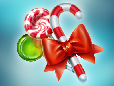 Christmas & New Year Set of 15 Cute Icons bells candy canes christmas holiday new year santa snow winter