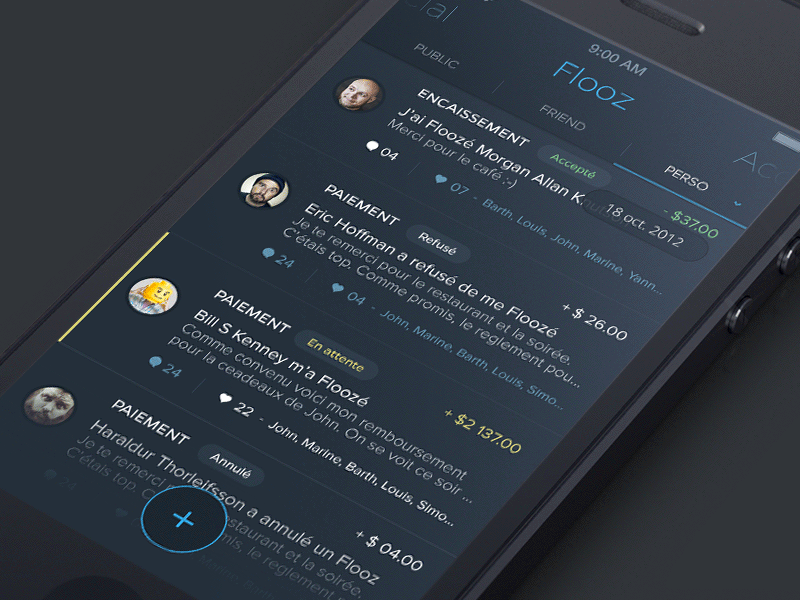 Gif - Timeline App agenceme animation app balance bounce gif mobile render swipe time timeline
