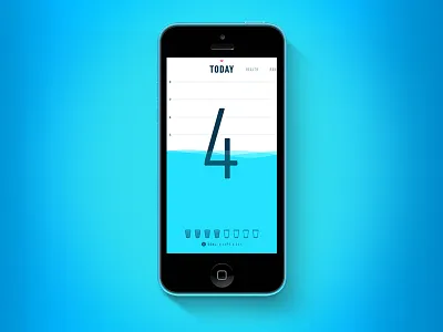 Water Consumption App app blue depth drinking iphone shadow tracking water