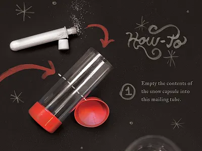 Nova Holiday Mailer card christmas holiday instructions promotion snow type xmas