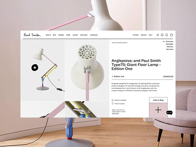 Paul Smith eCommerce e-comerce fashion interface product product design shop ui uiux ux web webdesign website