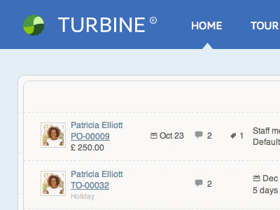 Turbine logo supria sans web design