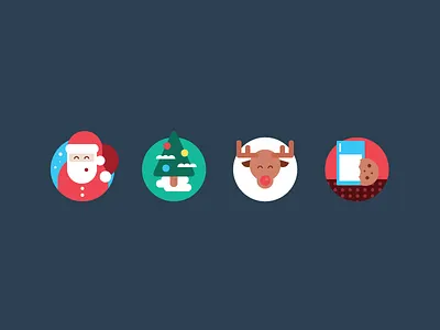 Xmas Icons app icons christmas christmas icons flat icons icon set icons illustration minimal santa simple xmas xmas icons