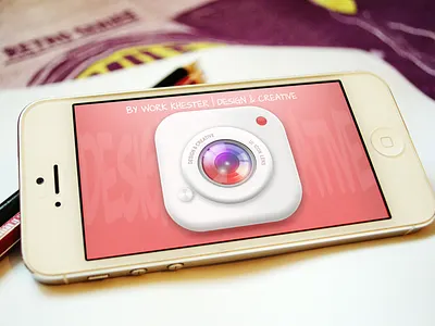 UI White Icon Camera app appstore camera icon icons iphone lenz mobile scetch ui web white